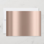 Lashes ExtensionRose金ゴールドメイクアップ証明書ギフト 招待状 (裏面)