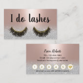 Lashes Extensions赤面バラ金ゴールドサロンロイヤリティ ロイヤリティカード (正面/裏面)