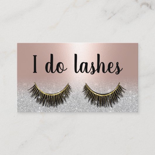 Lashes Extensions赤面バラ金ゴールドサロンロイヤリティ ロイヤリティカード (正面)