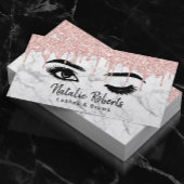 Lashes Eyelash Makeup Artist Rose Gold Drip Marble 名刺