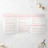 Lashes Lashサロンピンク/バラ金ゴールドパンフレット 三つ折りカード (内部)