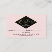 Lashes Lashサロンピンク/ブラック/金ゴールド紹介 紹介カード (裏面)