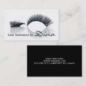 Lashes、Lash Extensions、美しいサロン、Cosmetology 名刺 (正面/裏面)