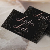 Lashes & Locksモダンバラ金ゴールド美しいサロン 名刺