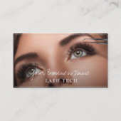 Lashes Makeup Nail Tech Aesthetic Modern 名刺 (正面)