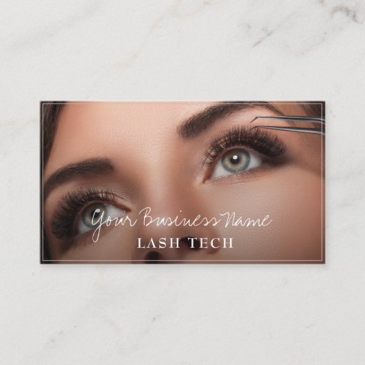 Lashes Makeup Nail Tech Aesthetic Modern 名刺 (正面)