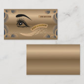 Lashes Modern Blue Minimalist Eye Illustration  名刺 (正面/裏面)