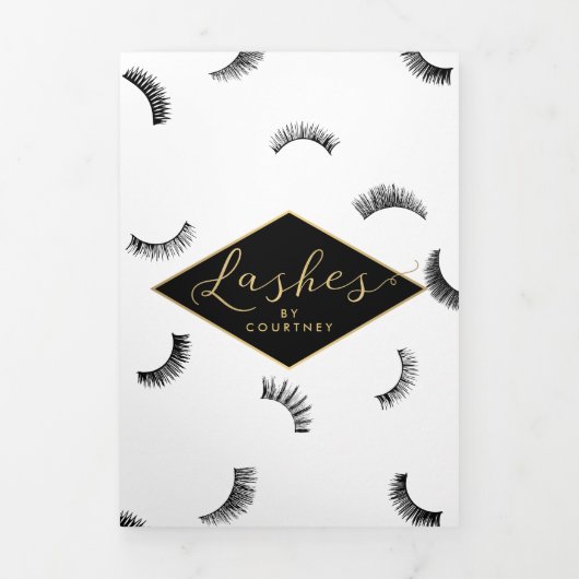 Lashes Pattern Lashサロンパンフレット 三つ折りカード (カバー)