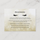 Lashes Refer a Friend Aftercare Instructions金ゴールド 紹介カード (裏面)