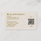 Lashes Tech Makeup Artist Beauty Aesthetic Sand 名刺 (裏面)