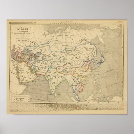 L'Asie, l'an 1220 ap JC ポスター (正面)