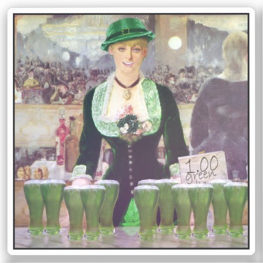 Lass Bartender St. Patrick's Day シール (正面)