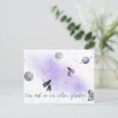 „Lass mal an uns selber glauben“ Postkarte ポストカード (スタンド正面)