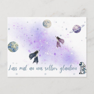 „Lass mal an uns selber glauben“ Postkarte ポストカード