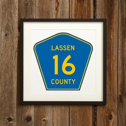 Lassen County Road Sign Poster ポスター