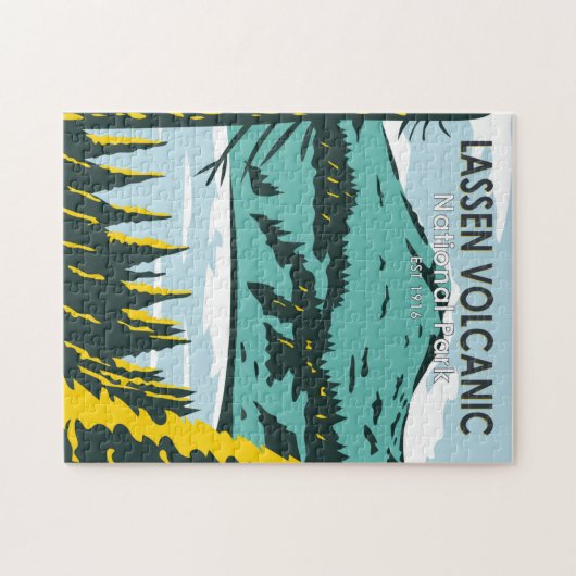 Lassen Volcanic National Park California Vintage ジグソーパズル (横)