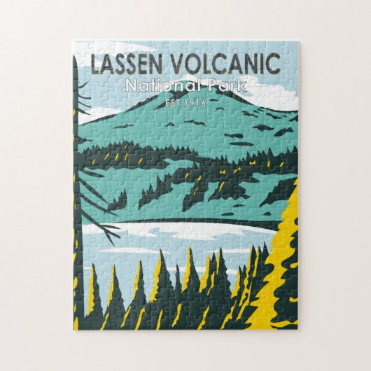 Lassen Volcanic National Park California Vintage  ジグソーパズル (縦)