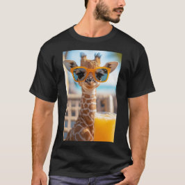 Lässige Giraffe mit Sonnenbrille Tシャツ