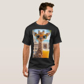 Lässige Giraffe mit Sonnenbrille Tシャツ (正面フル)