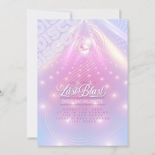 Last Blast DiscoバチェロレッテID928 招待状 (正面)