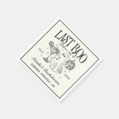 Last Boo Before I Doバチェロレッテハローウィンパーティ スタンダードカクテルナプキン (角)