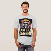 Last Call Legend Raccoon Bartender Shirt Tシャツ (正面フル)