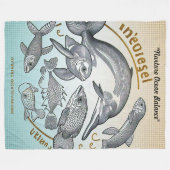 "Last Chance for Coral" フリースブランケット (正面(横))
