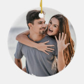 Last Christmas As Mr and Miss Engaged Fiancé  セラミックオーナメント (裏面)