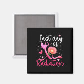 Last Day Of Radiation Floral Heart Breast Cancer S マグネット (正面/裏面)