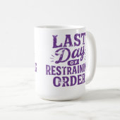 Last Day of Restraining Order Purple Print コーヒーマグカップ (正面右)