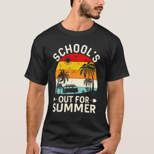 Last Day Of School Retro Schools Out For Summer 11 Tシャツ (正面)