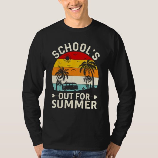 Last Day Of School Retro Schools Out For Summer 11 Tシャツ (正面)