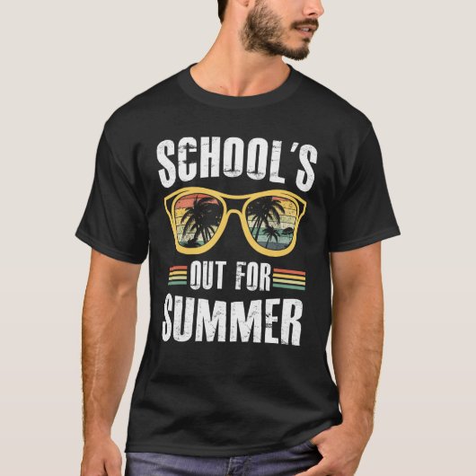 Last Day Of School Retro Schools Out For Summer 8 Tシャツ (正面)