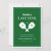 Last Dink Pickleball Bach Weekend 招待状 (正面)