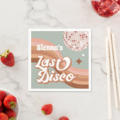 Last Disco 70のGroovyレトロデイジーバチェロレッテ スタンダードカクテルナプキン (インサイチュ)