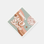 Last Disco 70のGroovyレトロデイジーバチェロレッテ スタンダードカクテルナプキン (角)