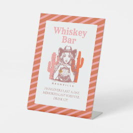 Last Disco Cowgirl Whiskey Bar Bachelorette Party  台座サイン