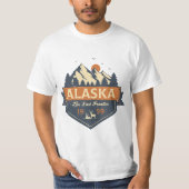 Last Frontier Retro Alaska  Tシャツ (正面)