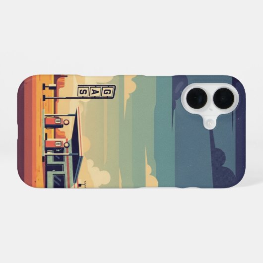 Last Gas Stop iPhone 16ケース (裏面横)