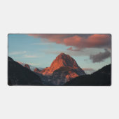 Last light of sun on mountain Mangart，スロベニア デスクマット (正面)