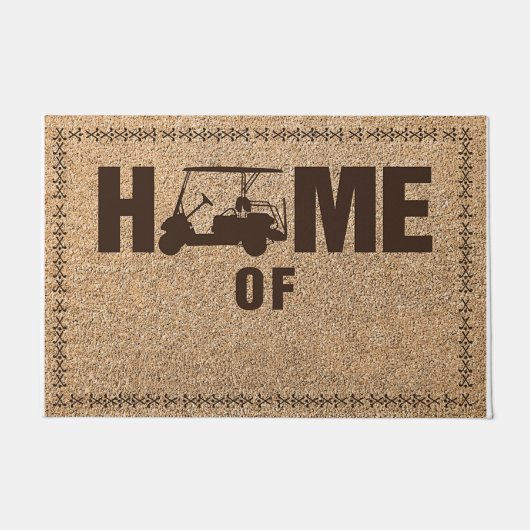 Last Name Custom Door Mat - Welcome Mat ドアマット (正面)