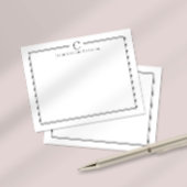 Last Name Initial Newlywed Stationery Note Card ノートカード