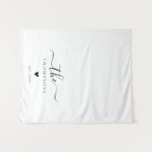 Last Name Sign Wedding Sweetheart Table Runner タペストリー (正面(横))