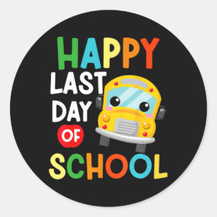 Last Of Dayスクールバスドライバー先生学生児童 ラウンドシール