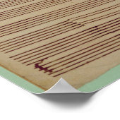 Last page of The Art of Fugue, 1740s ポスター (角)