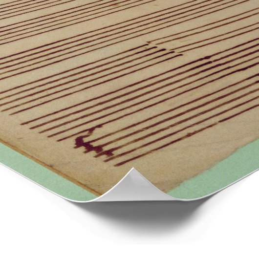 Last page of The Art of Fugue, 1740s ポスター (角)