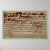 Last page of The Art of Fugue, 1740s ポスター (正面)