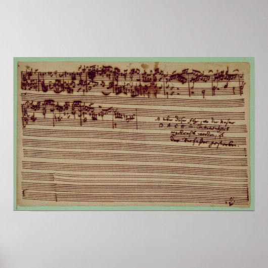 Last page of The Art of Fugue, 1740s ポスター (正面)