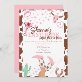 Last Ride Bachelorette Party 招待状