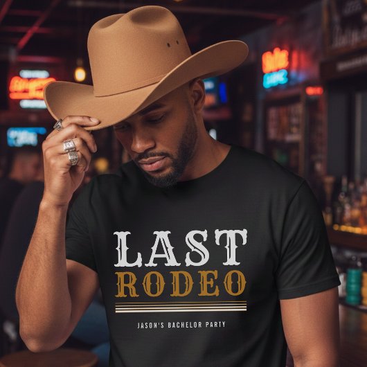 Last Rodeo Bachelorette Bachelor Party Brown Tシャツ